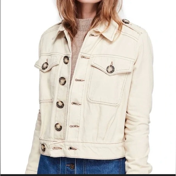 Free People Off-White Eisenhower Jacket sz S - Picture 4 of 12